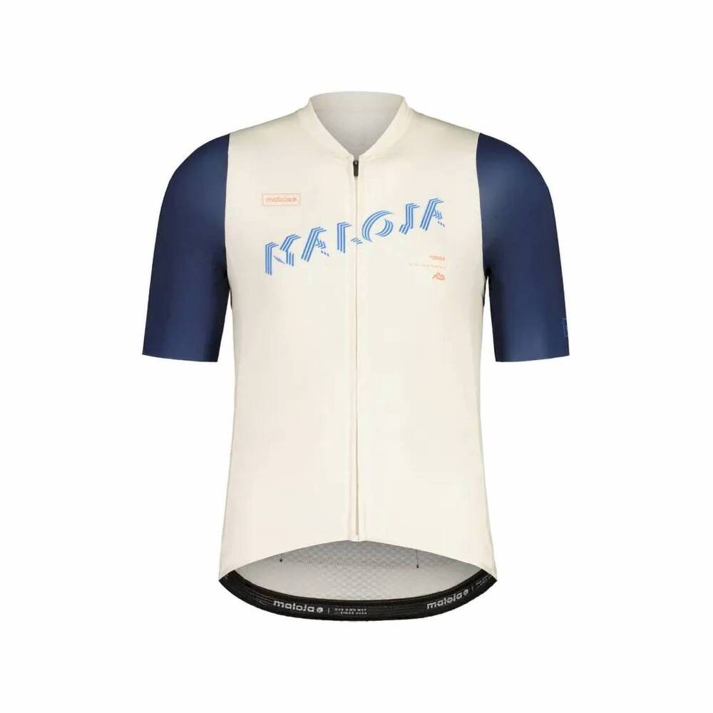 NEW MALOJA men's plassa 1/2 roadbike jersey in shaded white multi